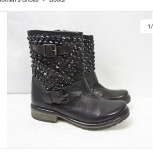Leather Biker Boots